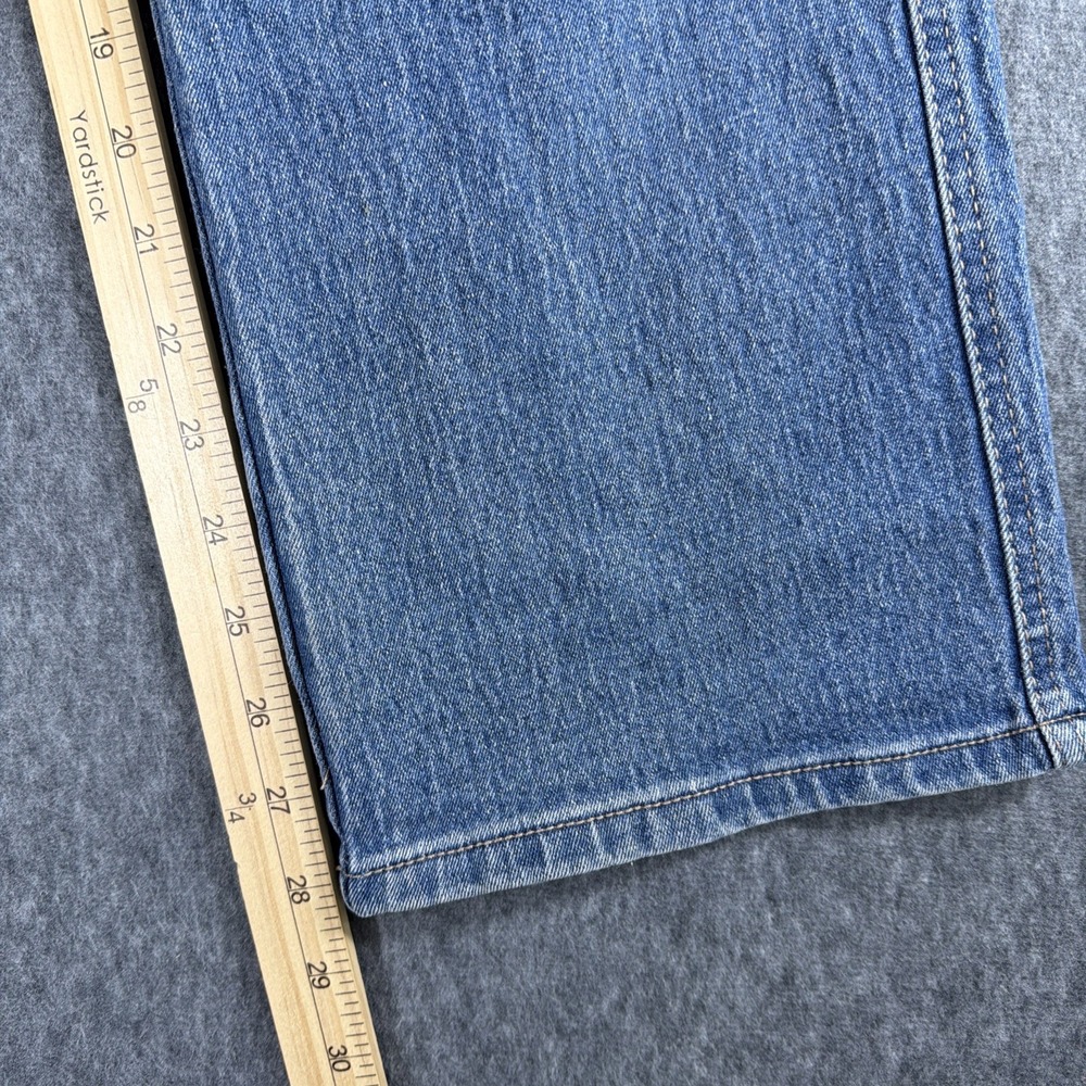 Excuse Jeans Womens Size L 30x28 Blue Straight Elastic Waist Cargo Pockets Baggy - Picture 9 of 9